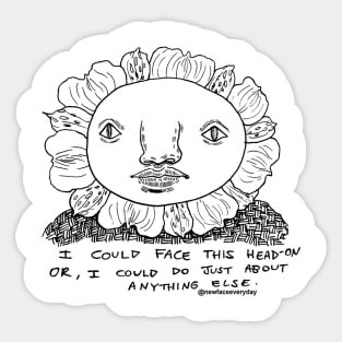 Face this head-on Sticker